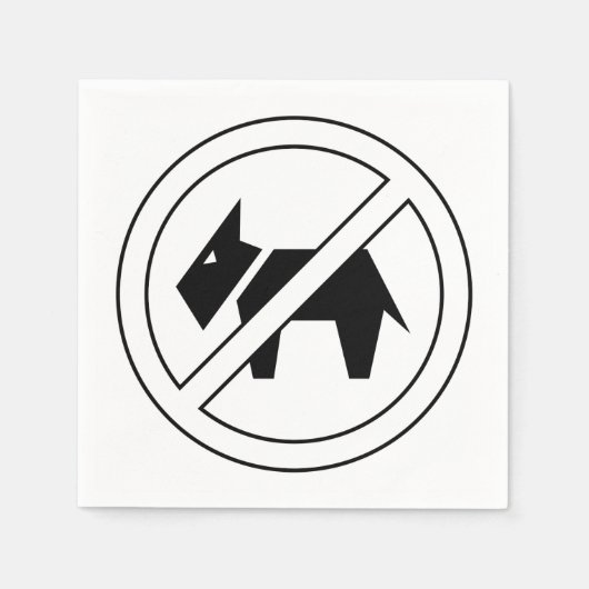 Geen Dogs Paper Napkins Servet (Voorkant)
