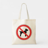Geen Dogs Sign Canvas tas (Achterkant)