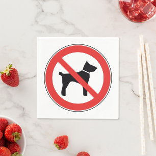 Geen Dogs Sign Paper Napkins Servet