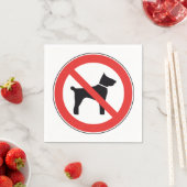 Geen Dogs Sign Paper Napkins Servet (Insitu)