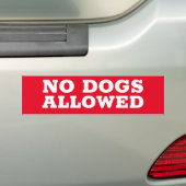 GEEN DOGS Toegestaan teken/sticker Bumpersticker (Op auto)