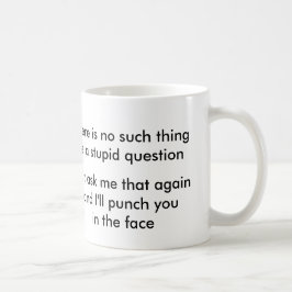 Geen domme vraag? koffiemok