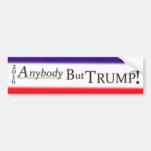 Geen Donald Trump Bumpersticker (Voorkant)