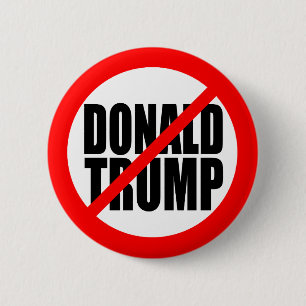 "GEEN DONALD TRUMP" RONDE BUTTON 5,7 CM