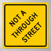 Geen doorgaande straat poster (Voorkant)