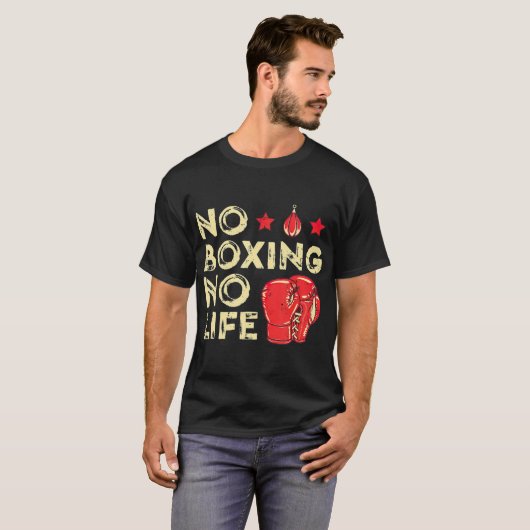 Geen doos voor de boxer voor mannen t-shirt (Voorkant volledig)