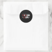 Geen doos voor een boxer ronde sticker (Tas)