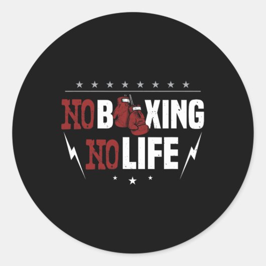 Geen doos voor een boxer ronde sticker (Voorkant)