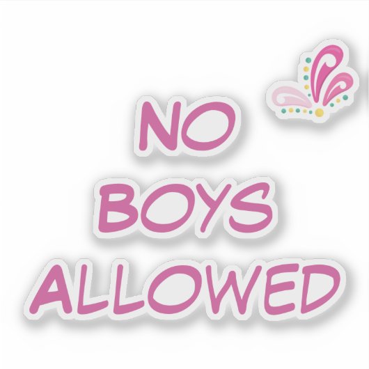 Geen dozen met aangepaste tekstroze flakkering sticker (Voorkant)