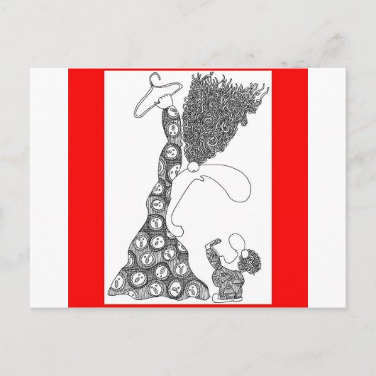 Geen draadhangers! briefkaart (Voorkant)
