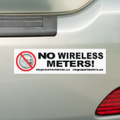 Geen draadloze slimme meters bumpersticker (Op auto)