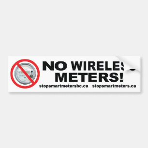 Geen draadloze slimme meters bumpersticker