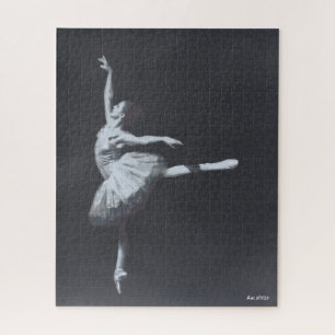 Geen Drama, Alleen Vrijheid, Zwart & Wit Ballerina Legpuzzel