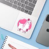 Geen Drama BRIDE Funny Wedding Vrijgezellenfeest Sticker (Laptop met iPhone)