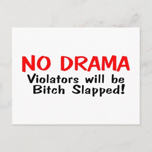 Geen Drama Briefkaart (Voorkant)