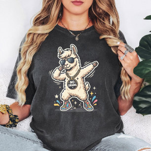 Geen Drama Dabbing Lama Coole Zonnebril Cadeau T-shirt