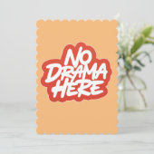 Geen drama hier feestdagenkaart (Staand voorkant)