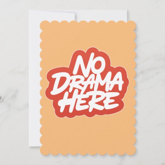 Geen drama hier feestdagenkaart (Voorkant)