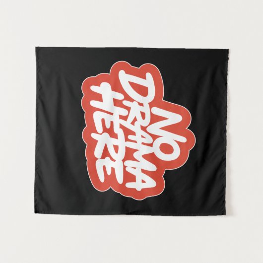 Geen drama hier wandkleed (Voorkant (horizontaal))