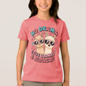 Geen drama, hou van lama's en alpaca's! Tri-Blend shirt (Voorkant)