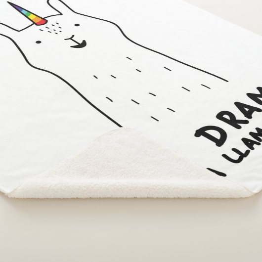 Geen drama, ik ben een Llamacorn Sherpa Deken (3/4)