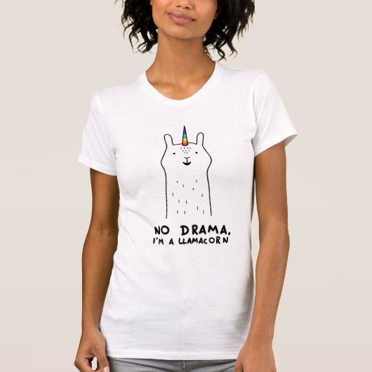 Geen drama, ik ben een Llamacorn T-shirt (Voorkant)