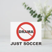 Geen Drama Just Soccer Briefkaart (Staand voorkant)