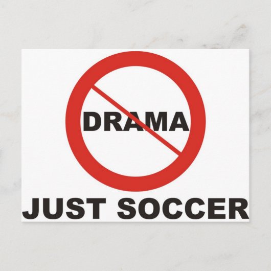 Geen Drama Just Soccer Briefkaart (Voorkant)