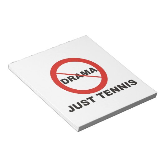 Geen Drama Just Tennis Notitieblok (Schuin)