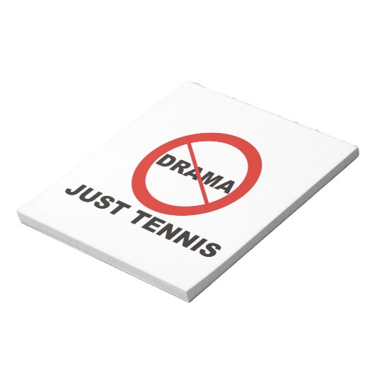 Geen Drama Just Tennis Notitieblok (Linkerzijde)