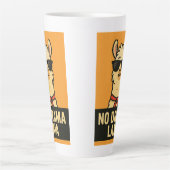 Geen drama lama - alleen koude vibes latte mok (Voorkant)