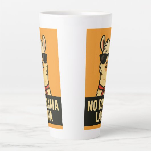 Geen drama lama - alleen koude vibes latte mok (Voorkant)