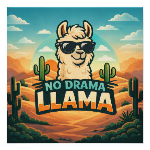 Geen Drama Lama - Critter Kingdom Perfect Poster