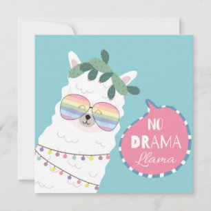Geen Drama Lama Feestdagenkaart