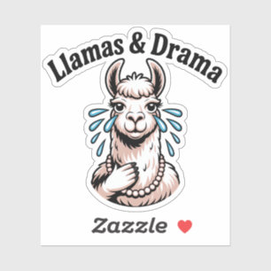 Geen Drama Lama Funny Sassy Zonnebril Sticker