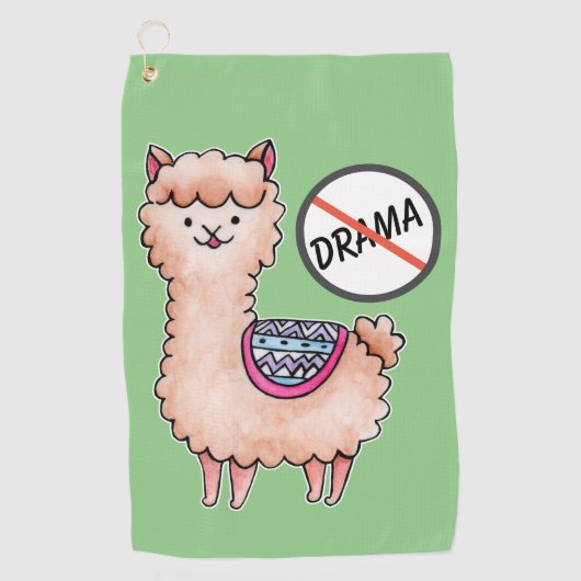 Geen Drama Lama Golfhanddoek (Voorkant)