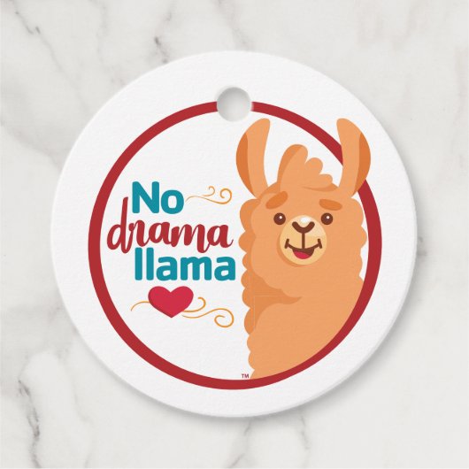 Geen drama lama (warm) bedankjes labels (Voorkant)
