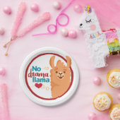 Geen drama lama (warm) papieren bordje (Feest)