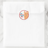 Geen drama lama (warm) ronde sticker (Tas)