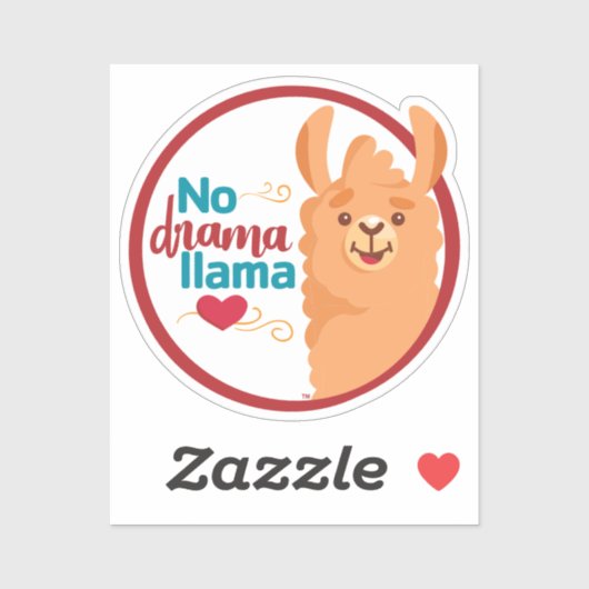 Geen drama lama (warm) sticker (Vel)