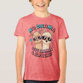 Geen Drama, Liefde Lama's & Alpaca's! Tri-Blend Shirt