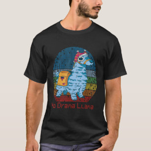 Geen Drama Llama Alpaca Retro Vintage voor dieren T-shirt