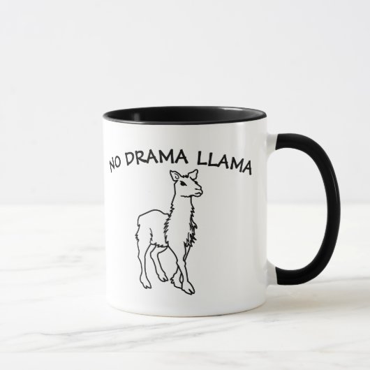 GEEN DRAMA LLAMA Coffee Mugs Mok (Rechts)