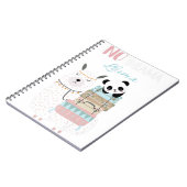 Geen Drama Llama Cute Panda die Llama Alpaca Prem  Notitieboek (Linkerzijde)