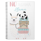 Geen Drama Llama Cute Panda die Llama Alpaca Prem  Notitieboek (Voorkant)