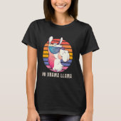 Geen Drama Llama Funny Llama met zonnebril Alpaca T-shirt (Voorkant)