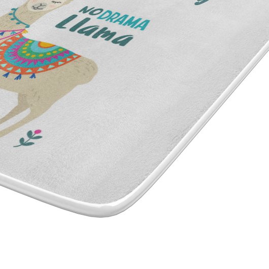 Geen Drama Llama persoonlijk Snijplank (Hoek)