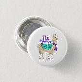 Geen Drama Llama Pin Ronde Button 3,2 Cm (Voorkant /achterkant)