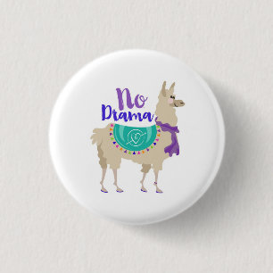 Geen Drama Llama Pin Ronde Button 3,2 Cm