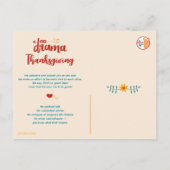 Geen Drama Llama Thanksgiving Cream Uitnodiging (Achterkant)